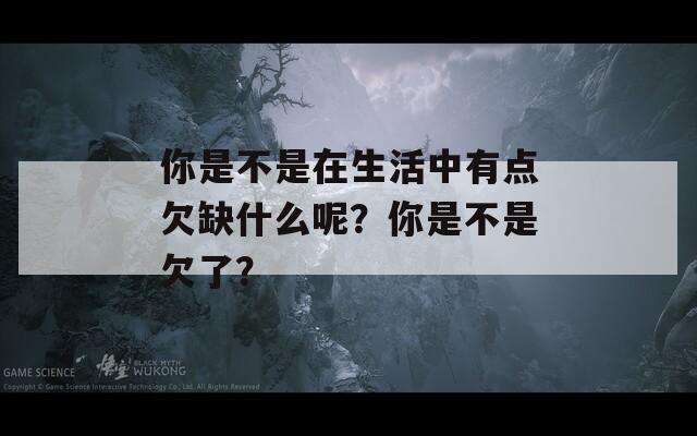 你是不是在生活中有点欠缺什么呢？你是不是欠了？