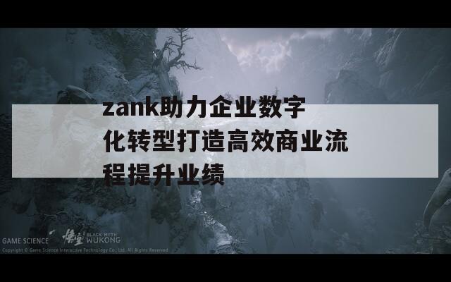 zank助力企业数字化转型打造高效商业流程提升业绩