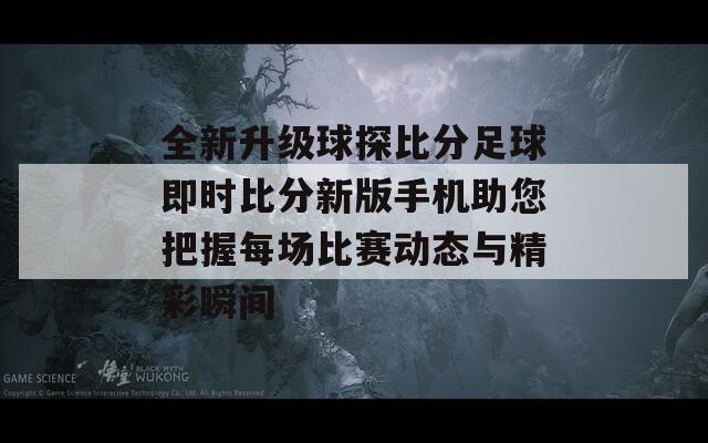 全新升级球探比分足球即时比分新版手机助您把握每场比赛动态与精彩瞬间