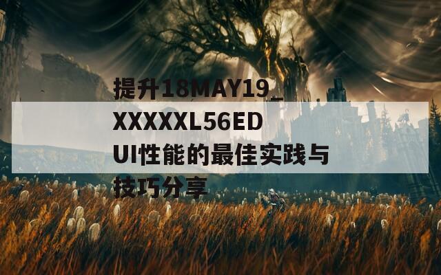 提升18MAY19_XXXXXL56EDUI性能的最佳实践与技巧分享