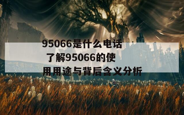 95066是什么电话 了解95066的使用用途与背后含义分析