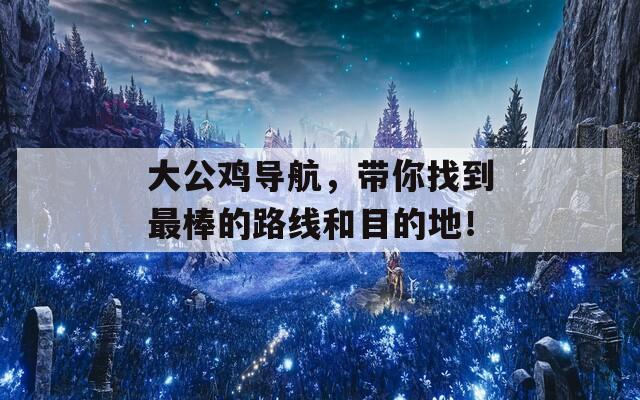大公鸡导航，带你找到最棒的路线和目的地！