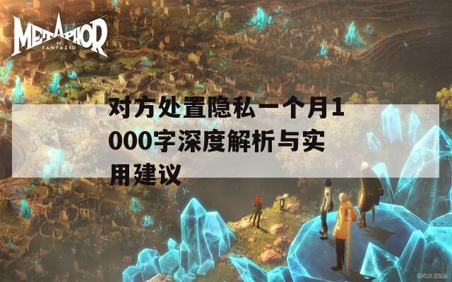 对方处置隐私一个月1000字深度解析与实用建议