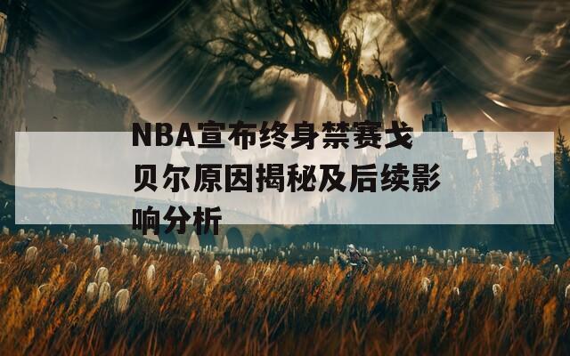 NBA宣布终身禁赛戈贝尔原因揭秘及后续影响分析