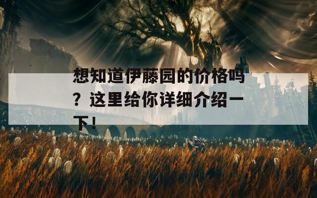 想知道伊藤园的价格吗？这里给你详细介绍一下！