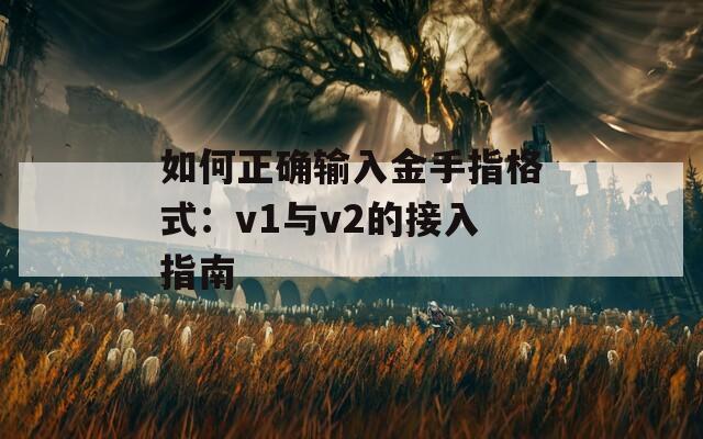 如何正确输入金手指格式：v1与v2的接入指南