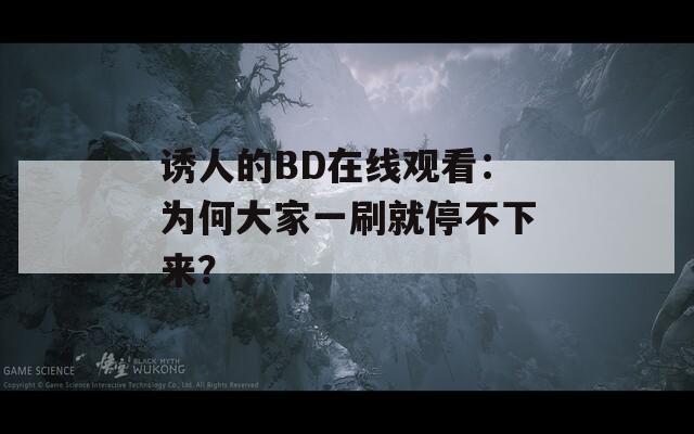 诱人的BD在线观看：为何大家一刷就停不下来？