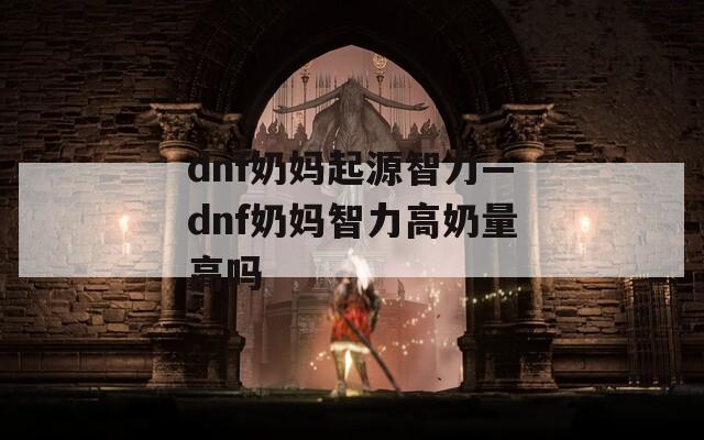 dnf奶妈起源智力—dnf奶妈智力高奶量高吗