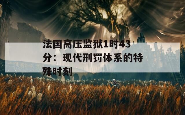 法国高压监狱1时43分：现代刑罚体系的特殊时刻