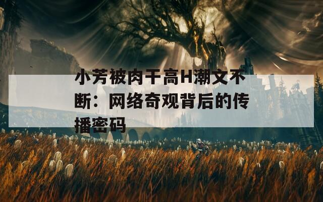 小芳被肉干高H潮文不断：网络奇观背后的传播密码