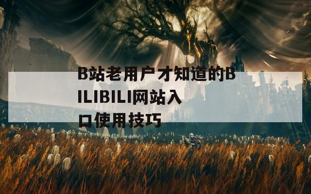 B站老用户才知道的BILIBILI网站入口使用技巧