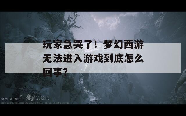 玩家急哭了！梦幻西游无法进入游戏到底怎么回事？