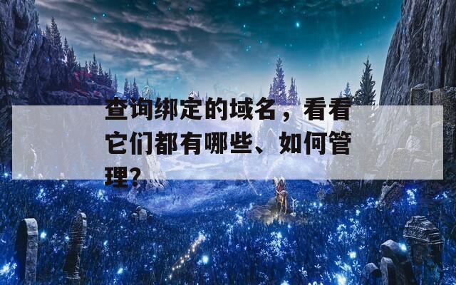 查询绑定的域名，看看它们都有哪些、如何管理？