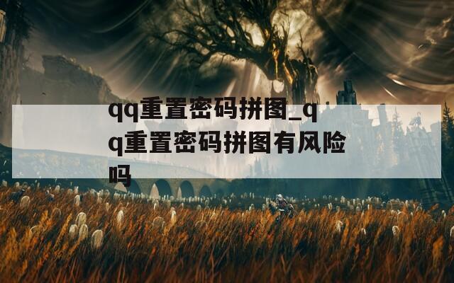 qq重置密码拼图_qq重置密码拼图有风险吗