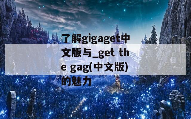 了解gigaget中文版与_get the gag(中文版)的魅力
