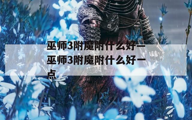 巫师3附魔附什么好—巫师3附魔附什么好一点