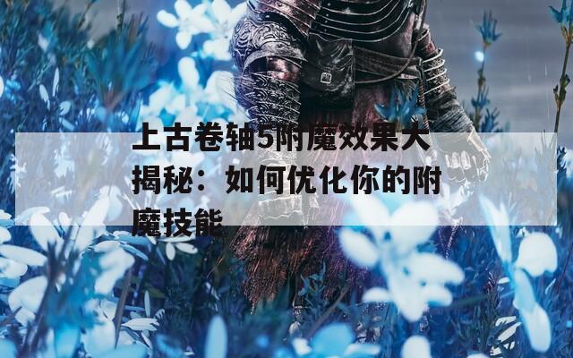 上古卷轴5附魔效果大揭秘：如何优化你的附魔技能